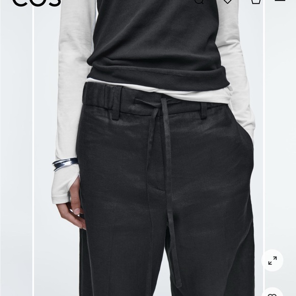 COS Linen Drawstring Pants - Picture 3 of 8